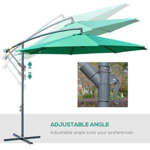 10-foot cantilever parasol, green