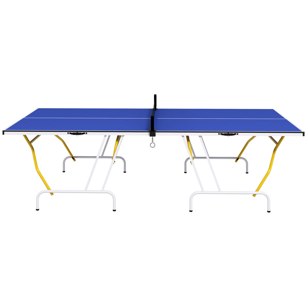 9' x 5' Folding Ping Pong Table with Paddles and Balls, Blue