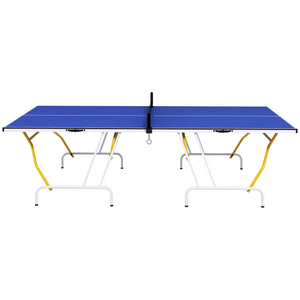 9' x 5' Folding Ping Pong Table with Paddles and Balls, Blue