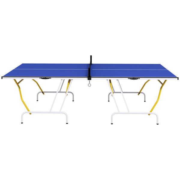 9' x 5' Folding Ping Pong Table with Paddles and Balls, Blue