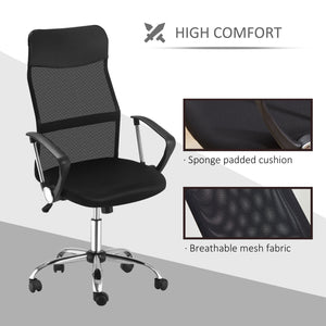 Black mesh office chair