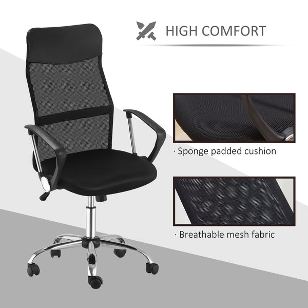 Black mesh office chair