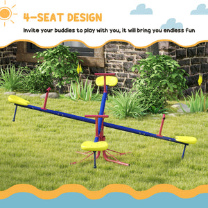 Children's metal seesaw, 4 places