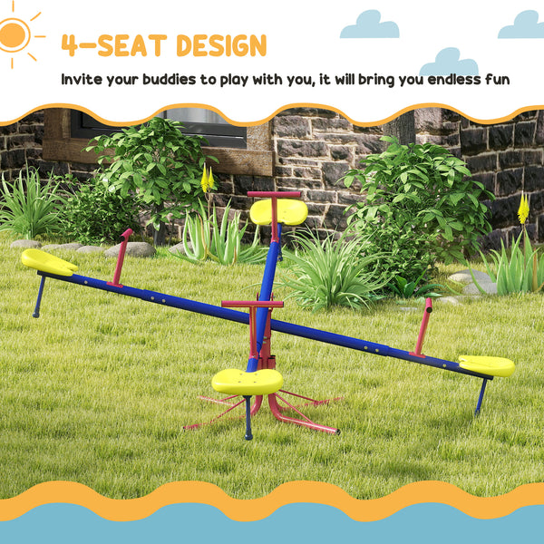 Children's metal seesaw, 4 places