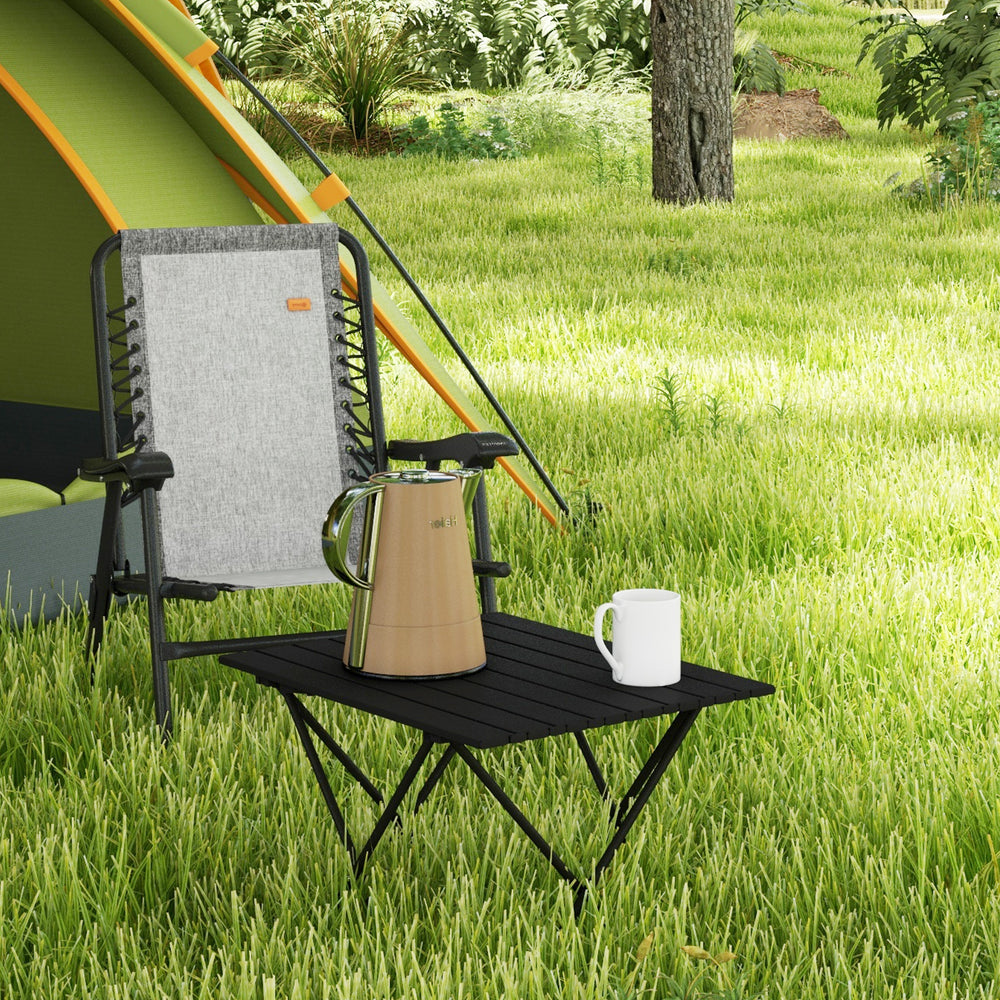 Folding camping table, black