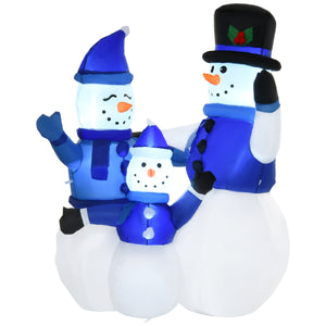 1.2m tall inflatable snowman trio