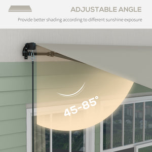 13 x 9.8 ft retractable awning, light gray