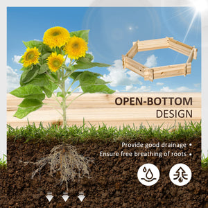 Hexagonal planter without screws, natural color