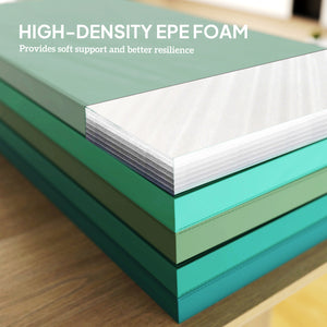 1.8m Folding Gymnastics Mat with Carry Handles, Mixed Green