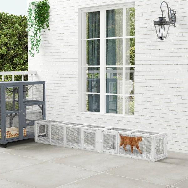 Modular cat tunnel, white