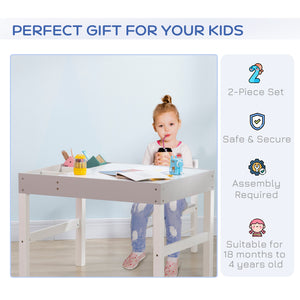 Lego table with storage for children, gray