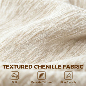Cloud Chenille Boneless Sofa with Thickened Spring Cushion, Wide and Deep Seat, Wide Armrests, Beige