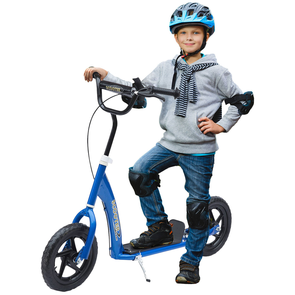 Scooter with 12 inch tire, blue 