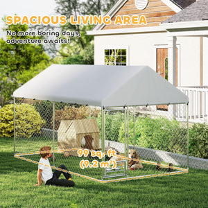 Outdoor enclosure with adjustable and rotating bowls