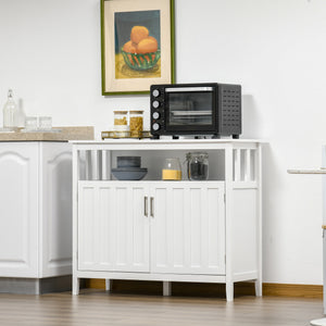 Sideboard/storage cabinet with 2 doors and adjustable shelves for kitchen and dining room, white