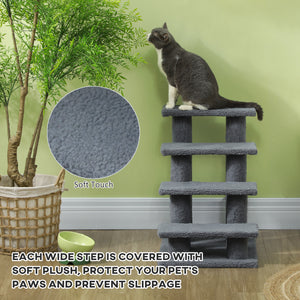 4-step cat scratching post, grey