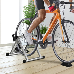 Magnetic Indoor Bike Mount with Quick Release Skewer, Silver