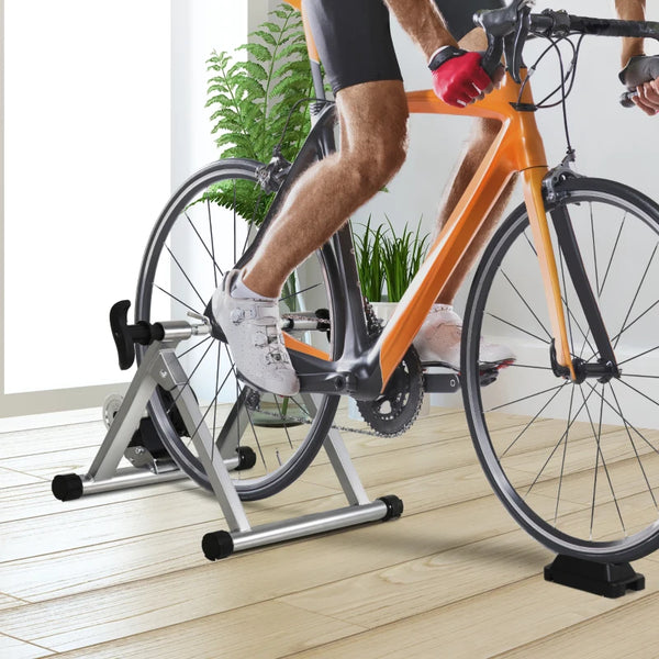 Magnetic Indoor Bike Mount with Quick Release Skewer, Silver