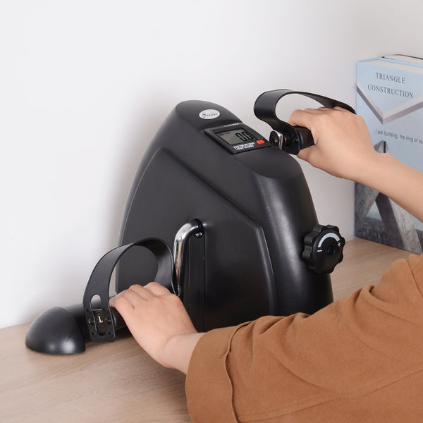 Portable Mini Foot Pedal with LCD Display, Black
