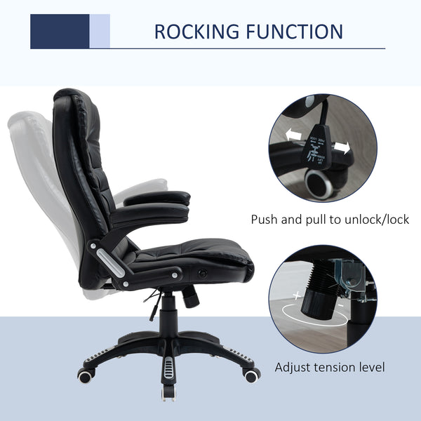 Black synthetic leather office chair