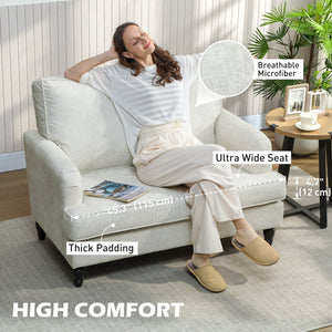 Modern faux leather accent chair with turned legs and wide seat, cream white