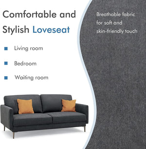 Canapé 2 places moderne avec coussins de dossier confortables
