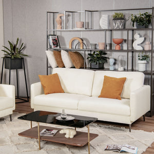 Canapé 2 places moderne avec coussins de dossier confortables