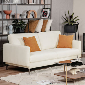 Canapé 2 places moderne avec coussins de dossier confortables