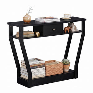 Modern sofa side table with drawer - Grey