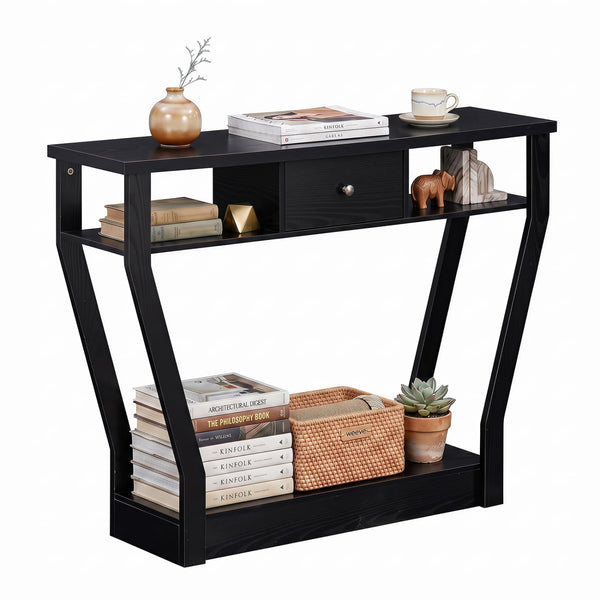 Modern sofa side table with drawer - Grey