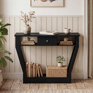 Modern sofa side table with drawer - Grey