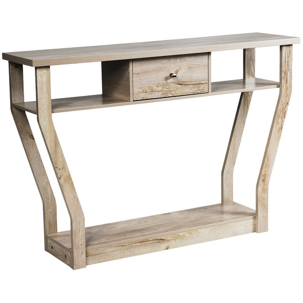 Modern sofa side table with drawer - Grey