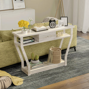 Modern sofa side table with drawer - Grey