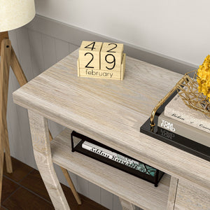 Modern sofa side table with drawer - Grey