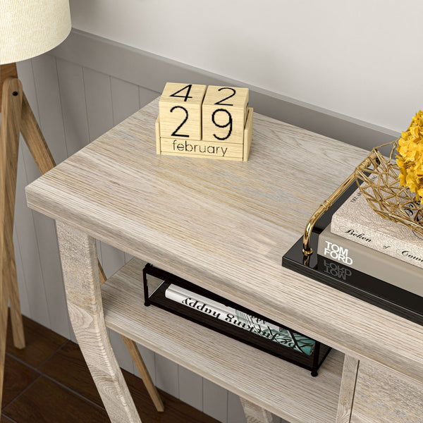 Modern sofa side table with drawer - Grey