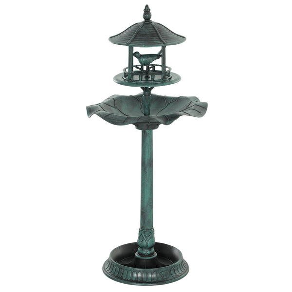3-in-1 Pedestal Garden Bird Bath with Large Bowl