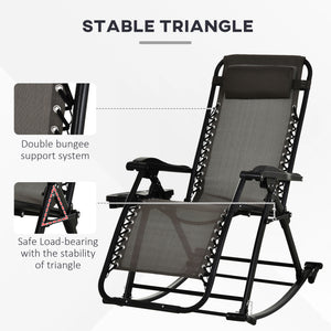 2-in-1 adjustable zero-gravity recliner chair, grey