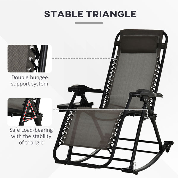 2-in-1 adjustable zero-gravity recliner chair, grey