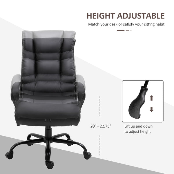 Sturdy ergonomic office chair, black