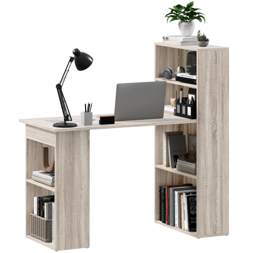 Computer desk with storage and shelf