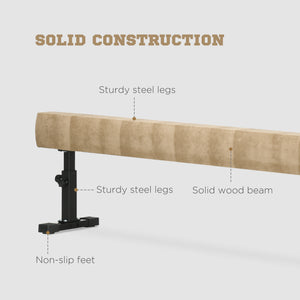 2.3m Adjustable Balance Beam with Wheels
