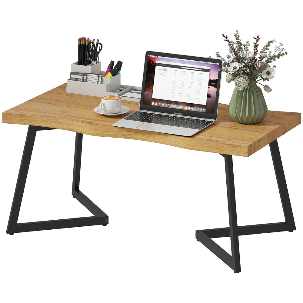 39" thick-top coffee table, oak and black effect