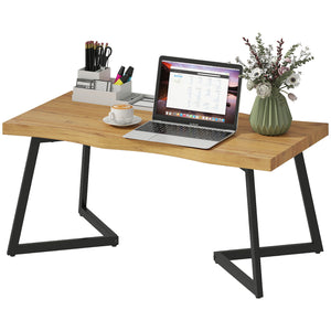 39" thick-top coffee table, oak and black effect
