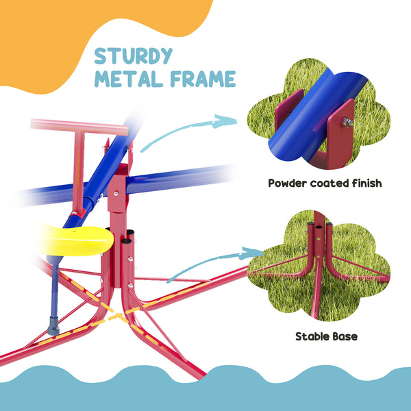 Children's metal seesaw, 4 places