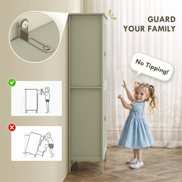 Storage unit with motion sensor and LED lighting, green