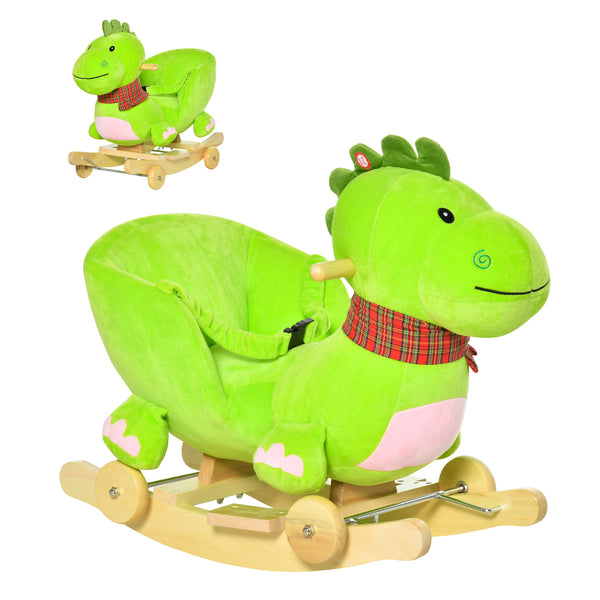 2-in-1 Interactive Rocking Dinosaur with Songs, Green
