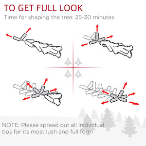 7ft Green Artificial Christmas Tree with Black Folding Stand