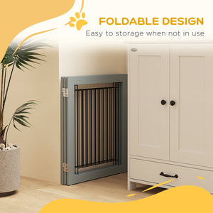 Freestanding Pet Gate, Grey