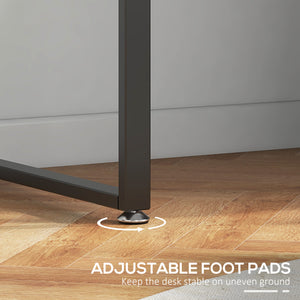 Modern Computer Desk with Storage Drawers, Black