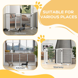Freestanding pet gate, white